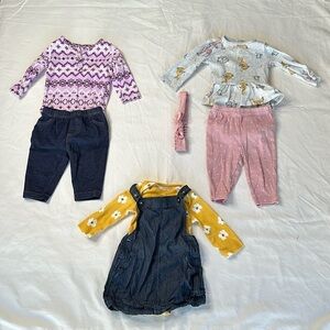 Carter’s bundle of 3 baby girl outfits. All long sleeve and in GREAT CONDITION.